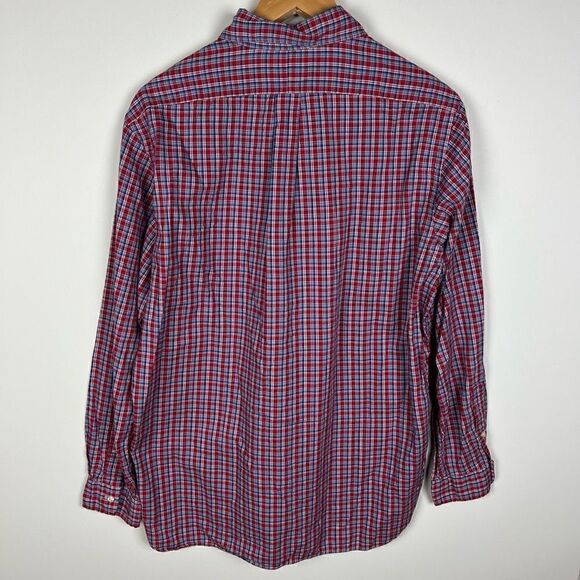 Polo Ralph Lauren Button Down Shirt Collared Plaid Red Blue White Yellow Men’s L - Picture 4 of 13